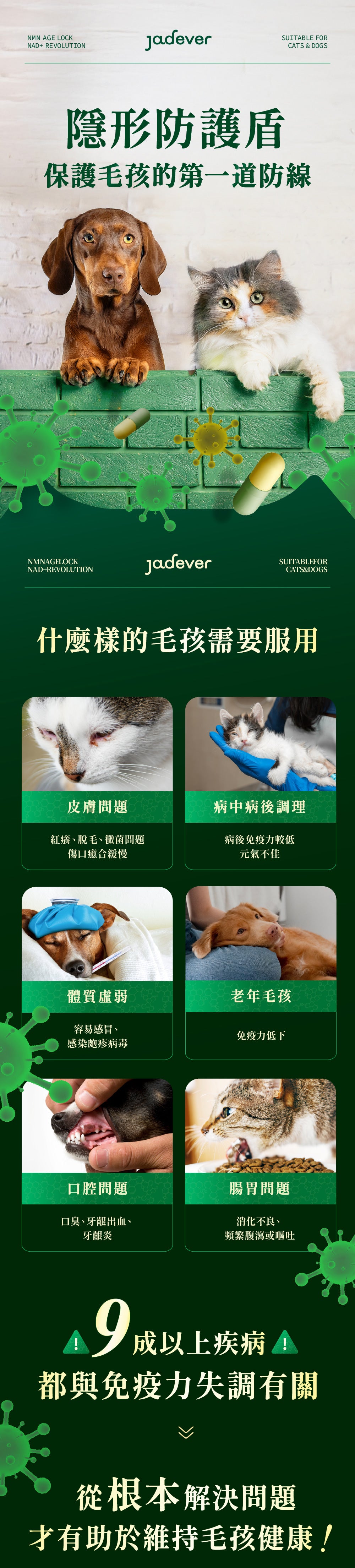 [Jadever] 預購｜NMN 命研鉑金萃｜貓狗專屬鉑金級補給配方