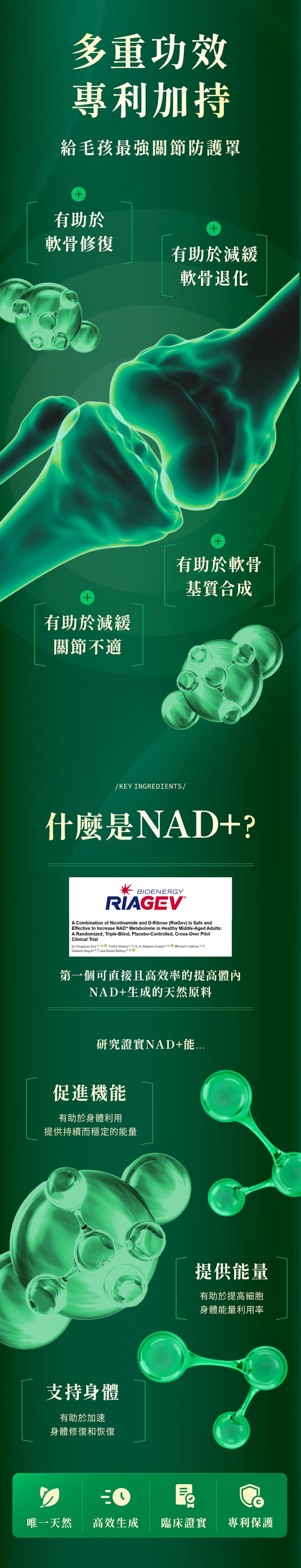 [Jadever] 中大型犬｜NMN 關節超能精萃8入組｜NAD+ 關節保健